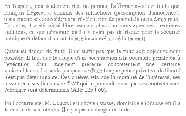 Pressions - Prison préventive Pressions - Prison préventive